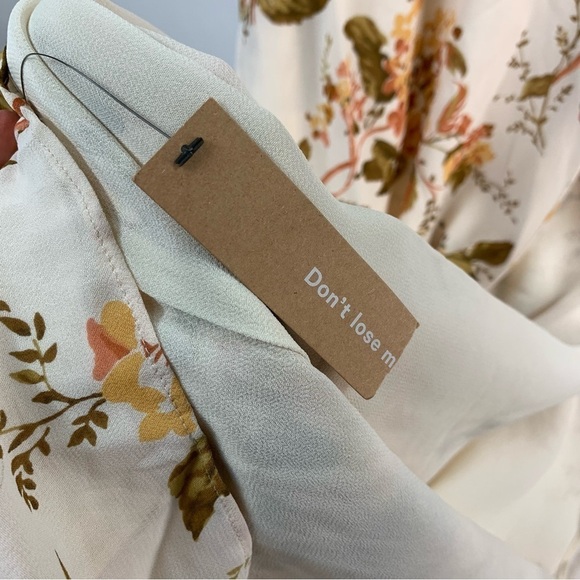 NWT Reformation Pyper Dress Bella White Yellow Floral Print Spaghetti Straps 6 - Picture 8 of 13